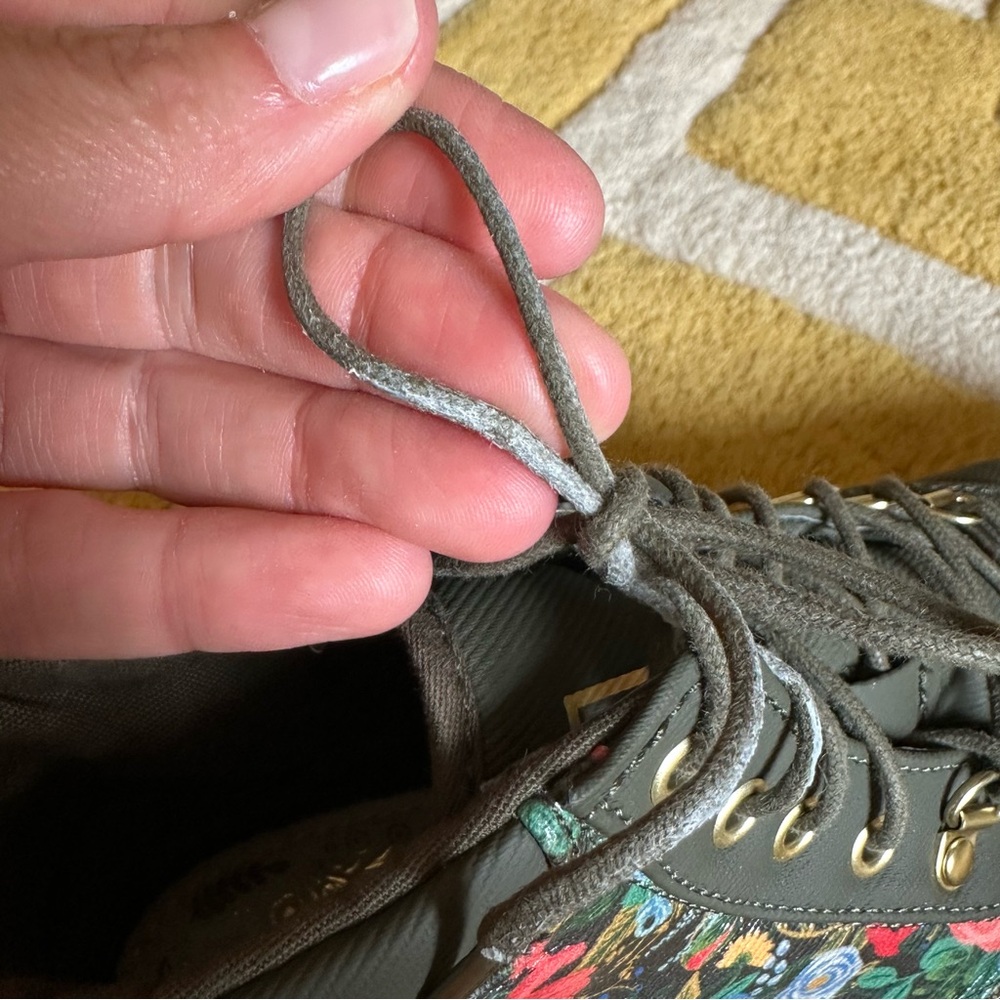 Keds Green Rain Water Resistant Lace-up Boots with Floral Print - Picture 7 of 11